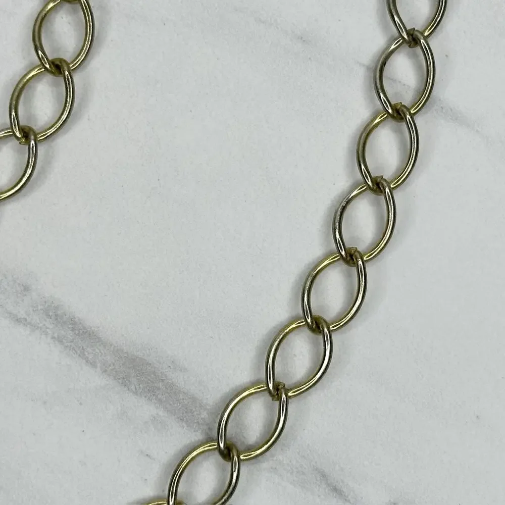 Simple Gold Tone Metal Chain Link Belt Basic Adjustable One Size (OS) ✨